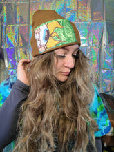 Load image into Gallery viewer, OOAK- Knit Green MeltFlower Cuff Beanie