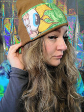 Load image into Gallery viewer, OOAK- Knit Green MeltFlower Cuff Beanie