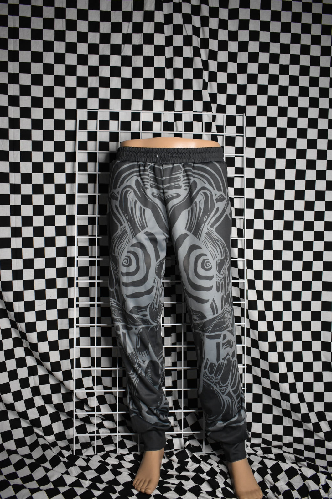 Black Grey Sublimated Joggers (Large)