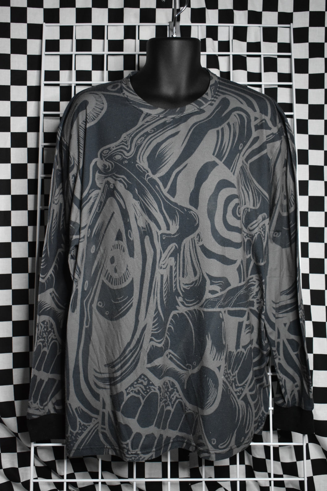 Black/Grey Sublimated Long Sleeve (2X)