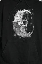 Load image into Gallery viewer, Wizard Moon Screen Printed Hoodie (Large)
