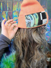 Load image into Gallery viewer, OOAK- Knit  Orange Eye  Cuff Beanie
