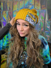 Load image into Gallery viewer, OOAK- Chunky Knit Golddddd Beanie w/ Pom
