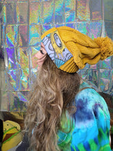 Load image into Gallery viewer, OOAK- Chunky Knit Golddddd Beanie w/ Pom
