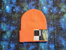 Load image into Gallery viewer, OOAK- Knit  Orange Eye  Cuff Beanie
