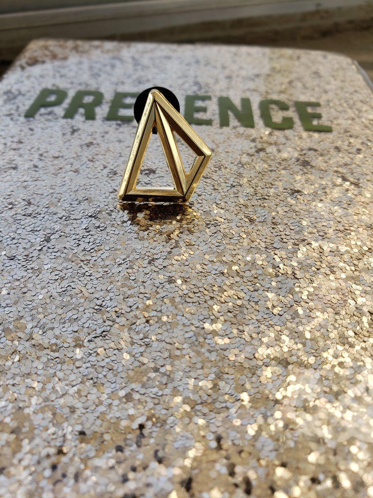 3D Elevated Presence Pyramid Lapel Pin